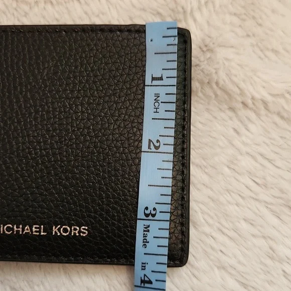Michael Kors Black Textured Leather Bi-Fold Wallet - Picture 12 of 13